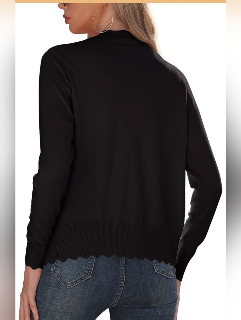 GRECERELLE V-Neck Button Down Cardigan Knit Shrugs Sweater Sz Small - Picture 3 of 7